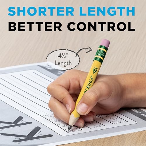 Ticonderoga My First Short Triangular #2 HB Kids Pencils - Safe, Easy Grip