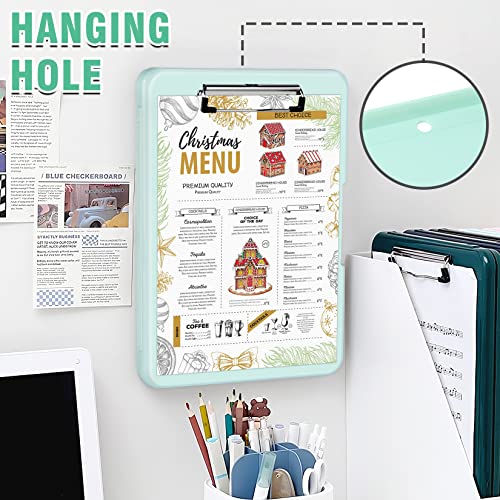ANZNKU Green 13x9.6x0.94 in Clipboards with Storage - Foldable Nursing/Medical Clipboard