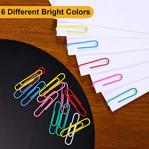 Vinaco Colorful Large Paper Clips 100 Pack 2'' Rustproof Office Supply
