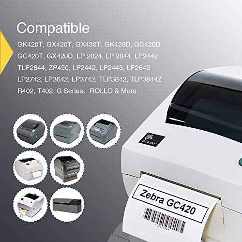 BETCKEY - 2.5" x 1" (64 mm x 25 mm) Multipurpose & Barcode Labels Compatible with Zebra & Rollo Label Printer,Premium Adhesive & Perforated [10 Rolls, 13800 Labels]