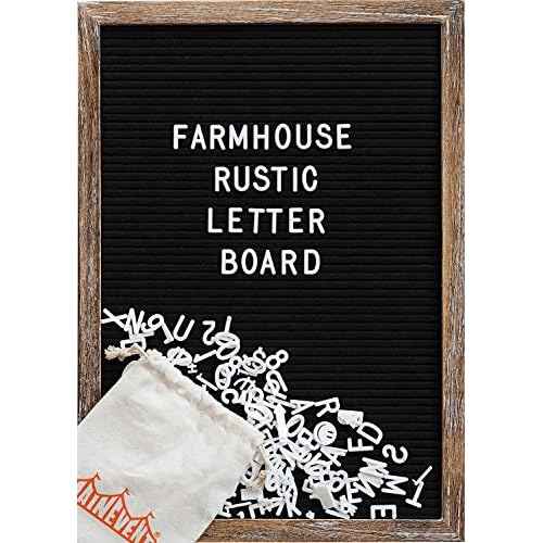 Felt Letterboard with Letters and Numbers 12x17 Inch, First Day of School Board, Word Message Board Classroom Decor, Baby Announcement Board Letters, Rustic Home Decor