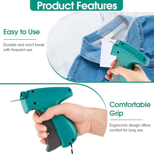 Price Tag Gun for Clothes - BEVTEE Tagging Gun (Green/Black) with 1008 Fasteners
