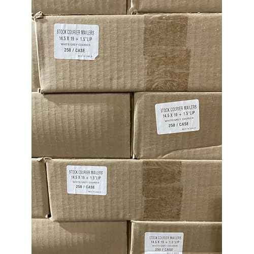 Poly Mailers 14.5x19 (250 Pack) ? 14x19 Polymailers Shipping Bags, Self-Sealing Mailing Envelopes ? 2.5 Mil. Made in Canada