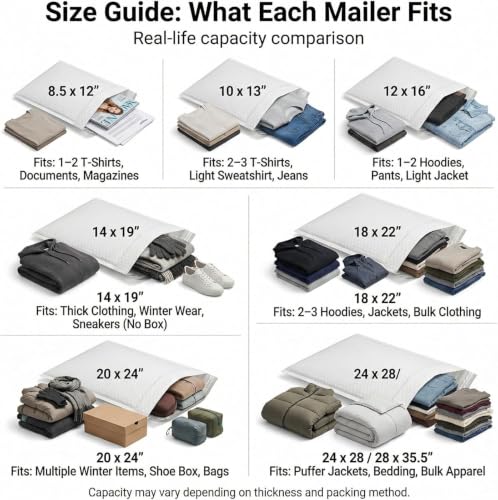Ireer 10 Pack 12x16 Inch Large Waterproof Bubble Mailers Self Seal Padded Envelopes White