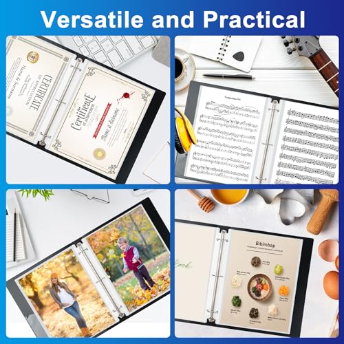 Aegero 65 Pack Clear 8.5 x 11 Inch Sheet Protectors for Binders - Heavy Duty, Refillable, Non-Tear Plastic Pages