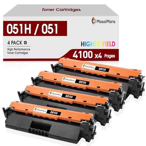 MasaiMara 051H 051 H CRG051H CRG-051H CRG-051 CRG51 High Capacity Black Toner Cartridge Compatible for Canon imageCLASS LBP160 LBP161dn LBP162dw MF260 MF263dn MF264dw MF267dw MF269 MF269dw Printer