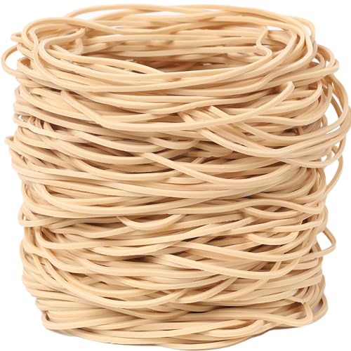Beige 300Pcs 4.8in Balloon Arch Rubber Bands – High-Elastic Office/Party Bundling