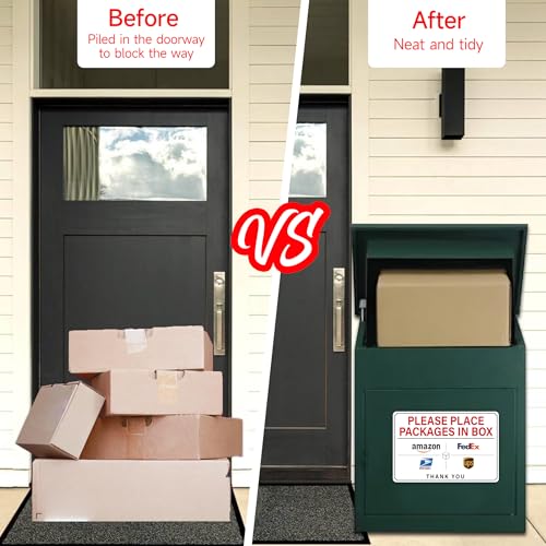 Please Leave Packages and Deliveries Here Sign£¬Self-Adhesive Weatherproof and Anti-fading Delivery Signs for Packages, Please Place Packages in Box for Home£¬Office£¬Shop£¬Box, Door£¨Small£©
