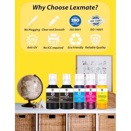 580ML Autofill Sublimation Ink Compatible for ET-2800 ET-2850 ET-4850 ET-3850 ET-2400 ET-3830 ET-2760 ET-15000 ET-4800 Inkjet Printers, Heat Press Transfer on Mugs T-Shirts