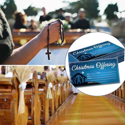 600 Pcs 6.5 x 3.5 Inch Christmas Offering Envelopes for Church Tithes and Offering Envelopes for Religious Tithe Donation Bulk Church Supplies (Advent)