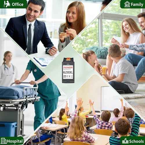 62XXL Black Ink Cartridges Replacement for 62xl Black Ink Cartridge High Yield Compatible with Envy 5540 7640 5640 5660 7644 7645 7643 OfficeJet 5740 8040 5745 (1Black)