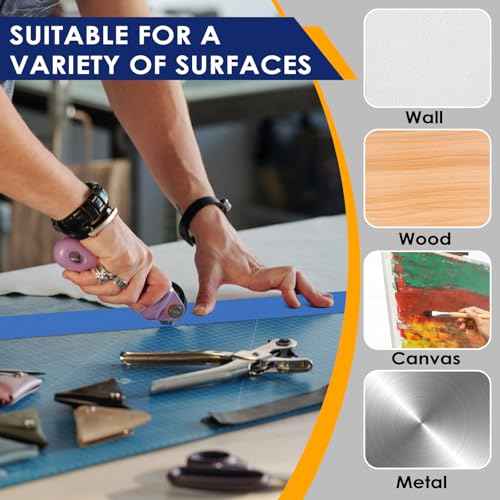 Blue Painters Tape 3 Inch Wide Bulk - Paint Tape 3 Inches x 55 Yards Painter's Tape Blue Masking Tape for Walls Painting Packing Automotive Home, 1 Pack