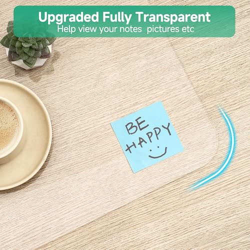 NATRKE Clear Desk Mat 35.4x19.7 Inch Large Transparent Computer Desk Pad Waterproof PVC Office Protector