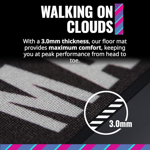 Cooler Master FM510 Gaming Floor Mat, Splash-Proof Surface, Anti-Fray Stitching, Anti-Slip Floor Protector for Computer Gaming Desk Chair, Carpet, Hard Wood, and Tile Floor