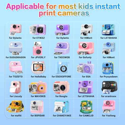 18 Rolls Kids Camera Paper Roll Refill Compatible with Most Instant Print Cameras for Kids BPA Free£¨2.24"x0.98" £©