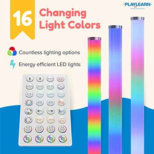 Playlearn 3.3ft Sensory Light - Music Sync & Remote - LED Color Changing Lamp
