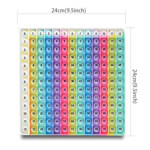 AK-SHIP ?Multiplication Table Learning Chart, 12X12 Multiplication, Design Number Fidget Math Toy for Teachers and Students to Create Various Mathematical Operations, Fidget Learning Math Games