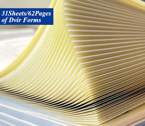 (50-Pack) Yaridar DVIR Vehicle Inspection Report Books, 31 Sets Each, 2-Ply Carbonless, 5.8 x 8.3 in