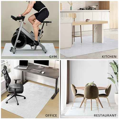 Chair Mat for Hardwood Floor, 48x36 inches Floor Mat Protector for Office Chair, Desk, Home, Frosted Pattern Rectangle Floors Protector