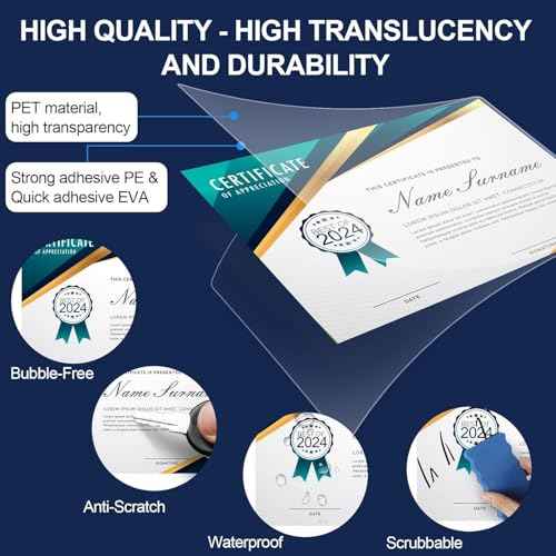 200 PCS Laminating Sheets 9¡±x11.5¡±, Thermal Laminating Pouches, 3mil Plastic Paper Laminate Sheets, Laminator Sheets Plasticized Craft Office and School Supplies, Lamination Sheets for 8.5¡±x11¡± Paper