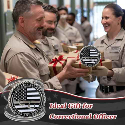 10Pcs Thin Gray Line Coin, Correctional Officer Silver Challenge Coins Honor Correctional Officers Gray Prison Police Coin Law Enforcement Appreciation Gifts