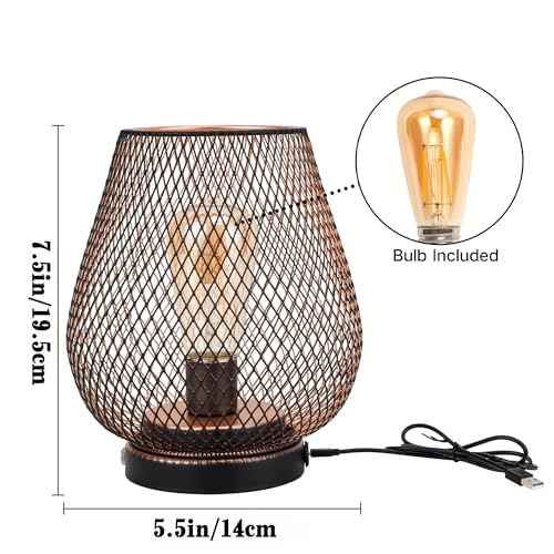 JHY DESIGN Dimmable Touch Bedside Table Lamp Set of 2 Rechargeable Battery Powered Lamp with LED Bulb Cordless Accent Lamp for Weddings Parties Patio Events Indoors Outdoors(Metal Base, Bronze Egg)