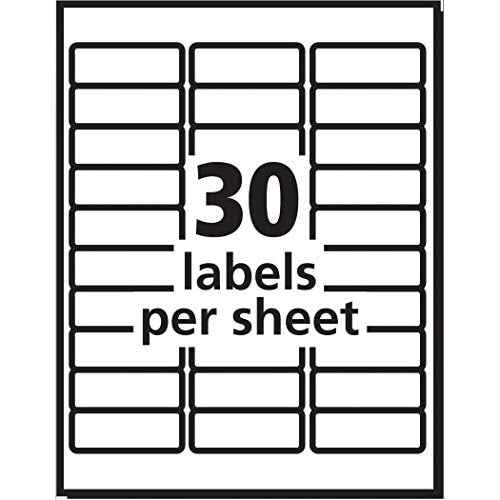 Avery Easy Peel Printable Address Labels with Sure Feed, 1" x 2-5/8" Customizable Stickers, White, 7,500 Blank Mailing Labels, Great for Mailing, Shipping, and More (5960)