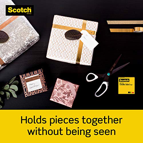 Scotch Double Sided Tape, 1 in. x 1296 in., 1 Roll (Pack of 4)