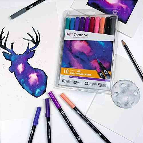 Tombow ABT-10C-3 Water Based ABT Dual Brush Pen 10 Galaxy Colours