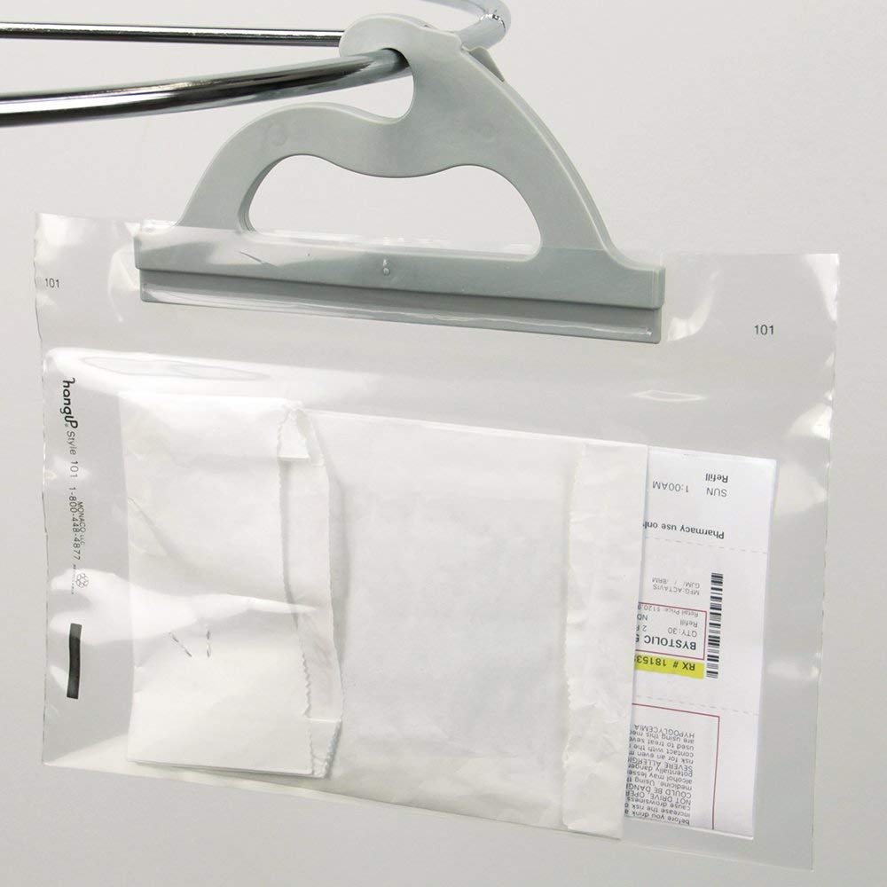 Monaco Hanging Storage Bags, 10-pack of 10.5 X 7.5-Inch, Deluxe Line, 4 Mil Polyethylene, Clear Plastic Bags for Classroom, Home, Library, and Pharmacy Use.