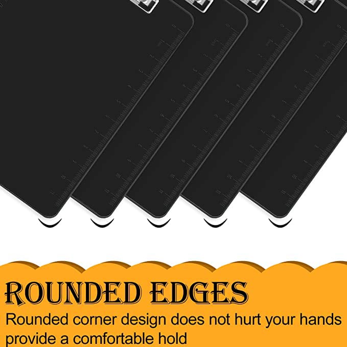 HERKKA 15 Pack Clipboards - Black Low-Profile A4 12.5 x 9 Inches (15 Pack)