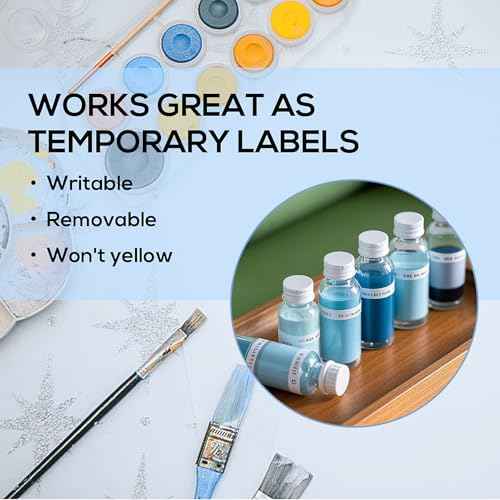 1 Packs Artist Tape Medium Tack White Art Tape for Watercolor Paper Drafting Art Painting Canvas Framing Acid Free Masking Tape- 0.25IN Wide 99FT Long Total