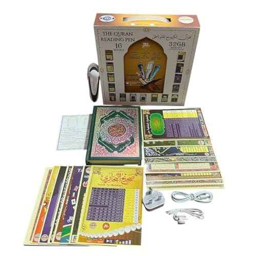 Quran Reading Pen, DAR UL QALAM 32GB Electronic Reader Pen Word-by-Word Digital Rechargeable Holy Quran Recorder 25 Reciters and Languages 16 Books, Ramadan Gift for Kids Adults