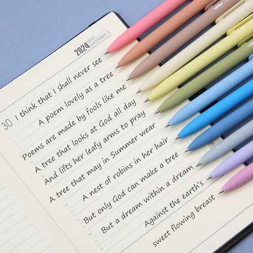Mr. Pen- Retractable Gel Pens, 12 Pack, Black Ink, Pastel Barrel Gel Pens, Gel Pens Fine Point 0.5mm, Retractable Pens, Cute Pens, Gel Ink Pens, Aesthetic Pens for Journaling Fine Tip Pens
