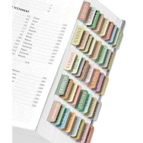 Bible Tabs for Women & Men, Laminated Bible Tabs for Study Bible, Large Print Neutral Bible Tabs for Easy Navigation, Boho Theme, Bible Index Tabs