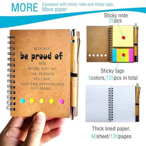 Appreciation Thank You Gifts,21 Set Spiral Notebook with Pen,Office/School Supplies,Bulk Inspirational Journals Notepads,Small Notebooks for Teachers Students Employee Women Men Work & Note (21 SET)