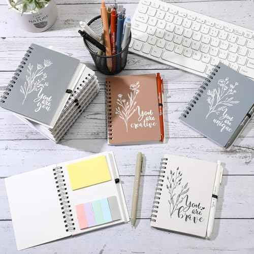 Janlaugh 30 Sets Employee Appreciation Gifts Case Management Week Gifts Thank You Spiral Notebook with Sticky Notes Pen Bulk Vet Tech Week Journal for Coworker Teacher Nurse Customer (Bright Color)