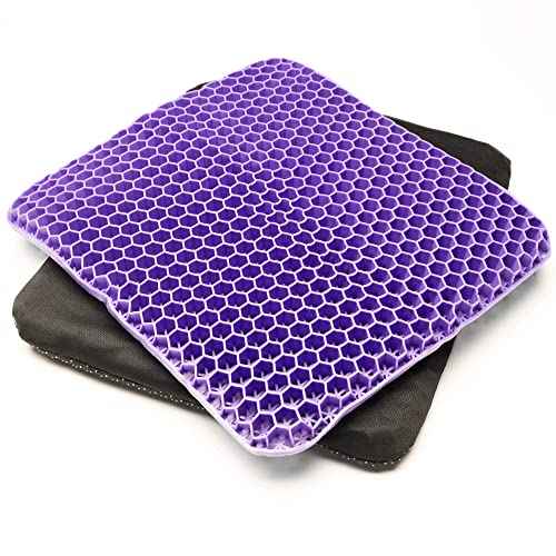Bulletproof Gel Seat Cushion | Ultra Soft Large Cushion with Cooling Gel Pad & Padded Cover | Orthopedic Cushion for Pressure Relief and Sitting Sores | Seat Cushion for Seniors, Car & Office