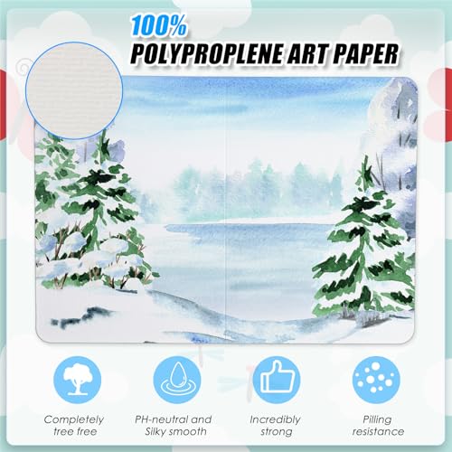 Sabary 100 Pcs Blank Watercolor Cards with Envelopes Set 140lb/300 Gsm Cotton Heavyweight Foldable Greeting Paper Card for Christmas Painting Invitation Note Birthday Wedding(White,5 x 7 Inch)
