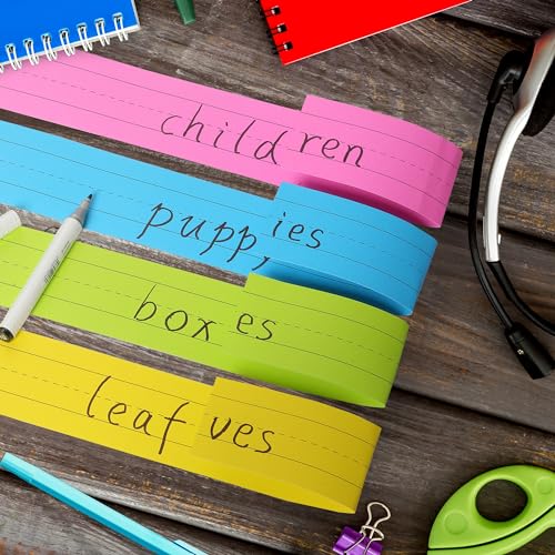 Chell 3x24 Inch Color Sentence Strips Cardstock for Learning, Pack of 100