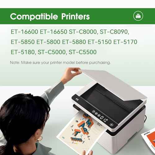 5-Pack 542 Ink Refill Bottles Remanufactured for EPSON T542 542 Ink Refill Bottle for ET-5150 ET-5170 ET-5180 ET-5850 ET-16600 ET-5800 ET-16650 ET-5880 Printer (2Black Cyan Magenta Yellow)