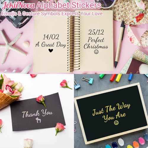 1730 Alphabet Letter Stickers, 10 Sheets Self Adhesive Monogram Stickers Upgraded Cute Handwriting Letter Vinyl Stickers for DIY Crafts Art Making Cards Notebook Decor (Glitter Gold, M)