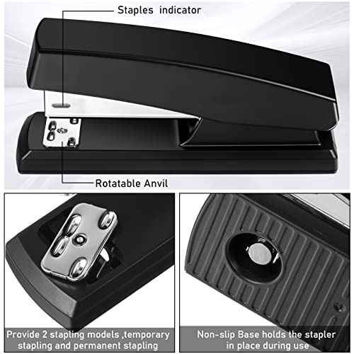 Marspark 10 Pcs Stapler for Desk Office Staplers Bulk with 6000 Staples 25 Sheet Capacity for School Office
