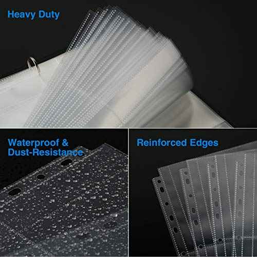 Sooez 30 Pack Heavy Duty Photo Sleeves for 3 Ring Binder (240 Pictures), 3.5x5 Plastic Album Refill Pages, Clear Archival Sleeves, Seed Binder Pages 8.5x11