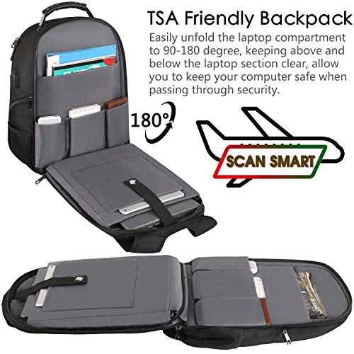 Travel Laptop Backpack, 17.3 Inch XL Heavy Duty Computer Backpack with RFID Pockets, TSA Friendly Extra Large College Daypack with USB Charging Port, Stylish Laptop Bag for Men/Women£¬Blue