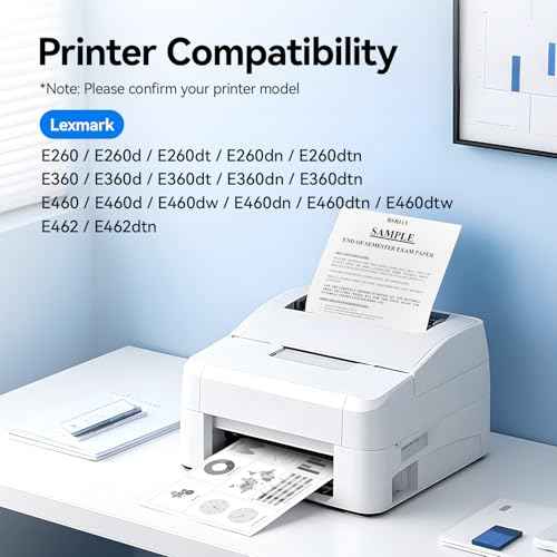 E260A11A Black Toner Cartridge with chip High Yield 1-Pack Replacement for Lexmark E260A11A Compatible with E260 E360 E460 E462 E260d E260dn E260dt E260dtn E360d E360dn E460d E460dw E462dtn Printer