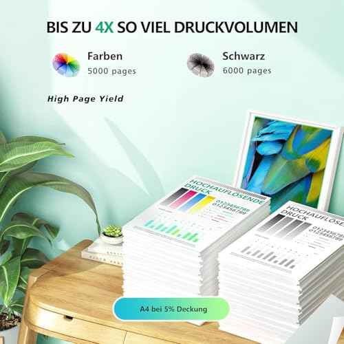 LC406XL Ink Cartridges for Brother LC406XL LC406XL Ink Brother MFC-J4535DW, MFC-J4335DW, MFC-J5855DW, MFC-J6555DW, MFC-J6955DW Printers, 4 Pack (LC406XL)