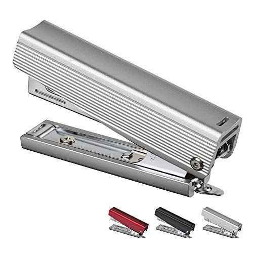 Max HD-10X/AL Silver Full Metal Stapler, Silver