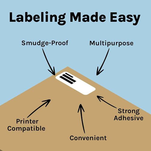 Premium Label Supply White Address Sticker Labels – 2.625" x 1" – Laser/Inkjet Compatible – (30 per Sheet), 500 Sheets - 15,000 Total Adhesive FBA Labels