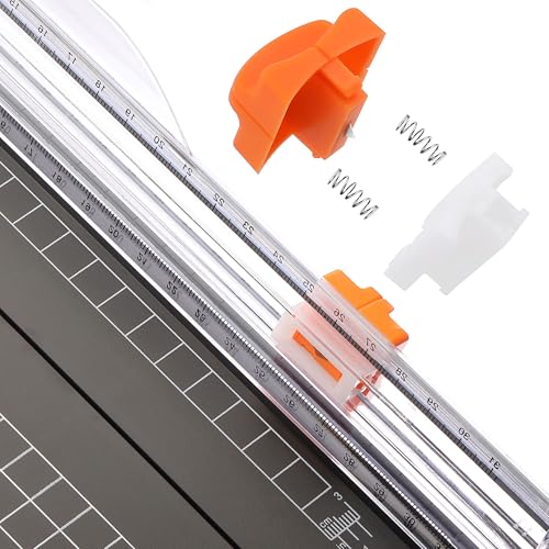 Firbon Black A4 Paper Cutter, 12 Inch Guillotine Trimmer with Extended Ruler - Portable & Safe